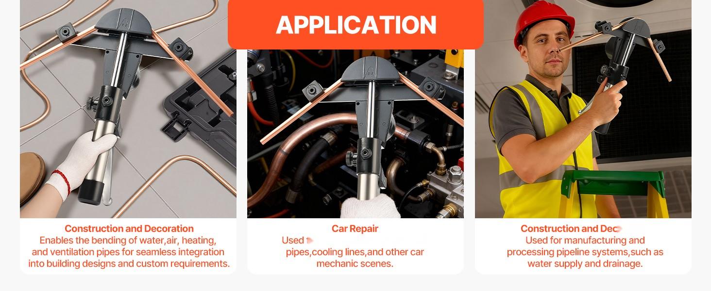 Hydraulic Tubing Bender Kit, 1/4 Inch To 7/8 Inch Copper Tube Bender With Seven Aluminium Alloy Dies, Forward And Reverse HVAC Bending Tool Set For Air Conditioning, Refrigeration, Auto Repair, Industrial Grade