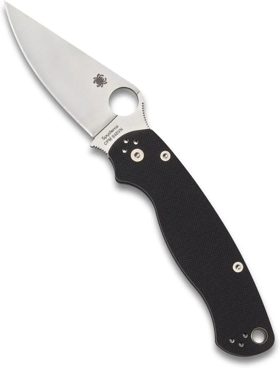 Spyderco Para Military 2 Folding Pocket Knife, PlainEdge | 8.26" Overall Length, 3.45" CPM S45VN Steel Blade, G-10 Handle, Compression, Full-Flat Grind