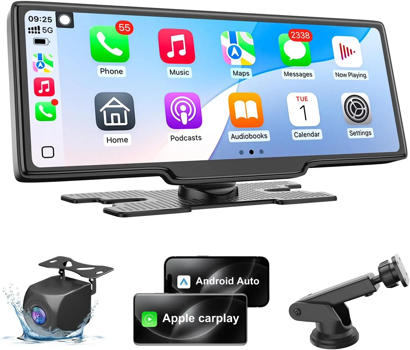Ascension Carplay Screen for Car, 10.25" Wireless Carplay & Android Auto, OTA Updates, Car Play Touchscreen with 1080P Backup Camera, GPS Navigation, Voice Control, 5.0 Bluetooth