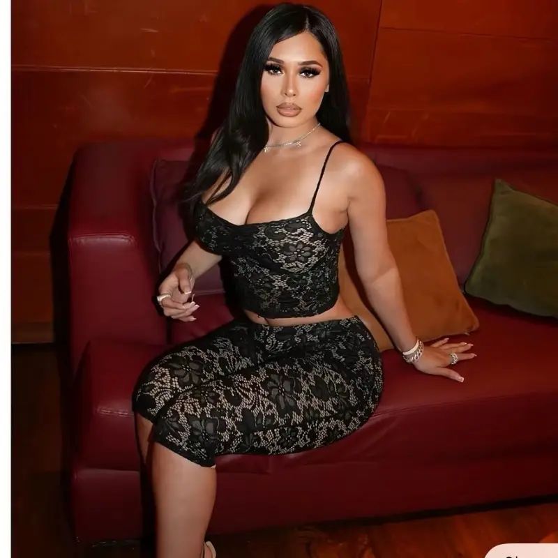 Lace capri set
