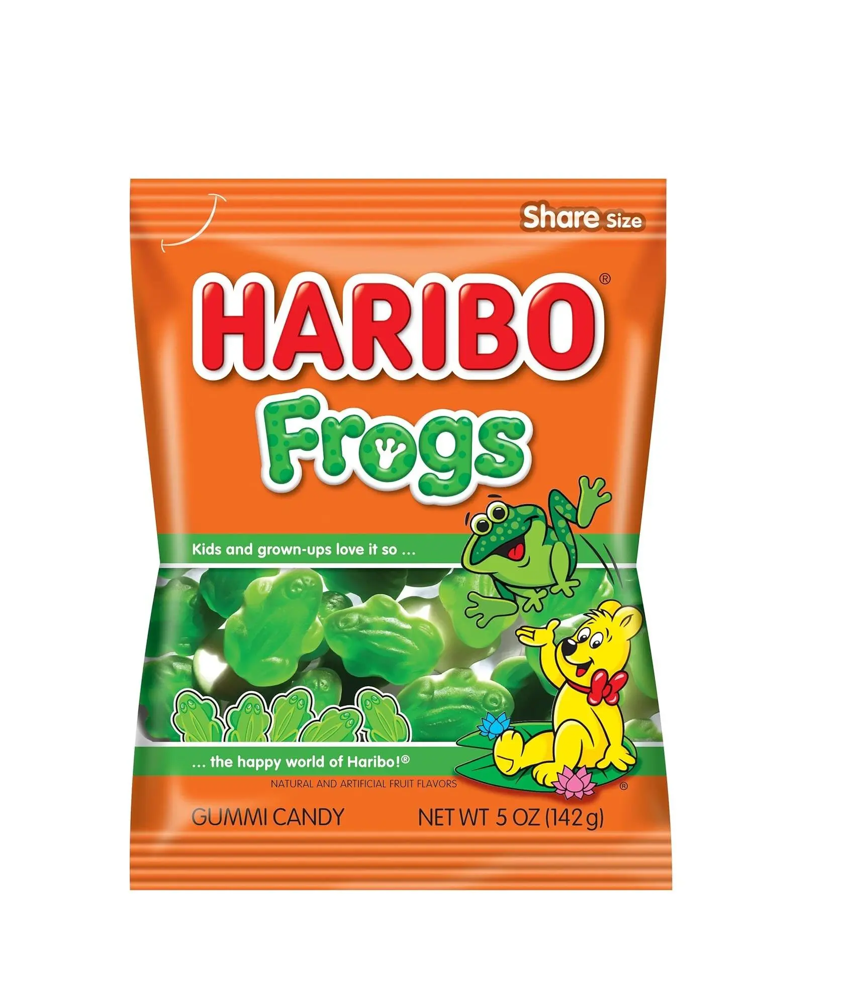 Haribo Gummi Candy, Frogs, 5 Ounce