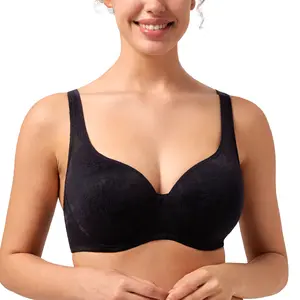 HSIA Daisy Sexy Lace Demi Balconette Bra Light Push Up Underwire for Petite and Small Bust A DD Cups Adjustable Straps