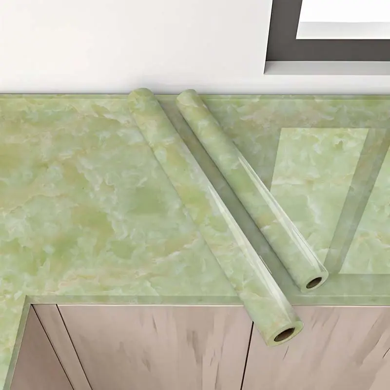 Marble Peel and Paste Wallpaper, Waterproof PVC Self-adhesive Removable Wall Stickers for Kitchen, Marble Pattern Wallpaper, Furniture and DIY Items, Glossy Surfaces, Bathroom Wallpaper