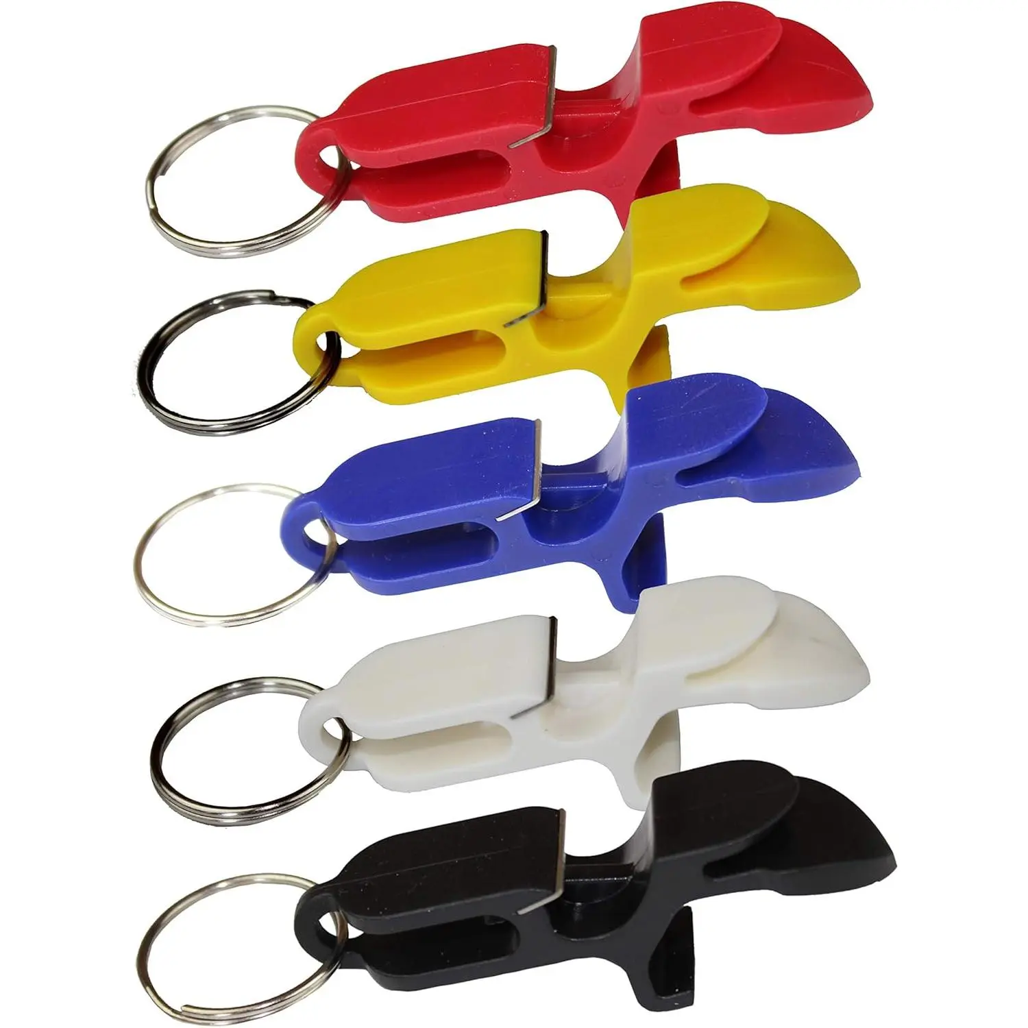 Handy Plastic Bong Shotgunning Bottle Opener Utensils - 5 Pack - Keychain Party Favors, Bar Drinking Accessories, Multifunctional