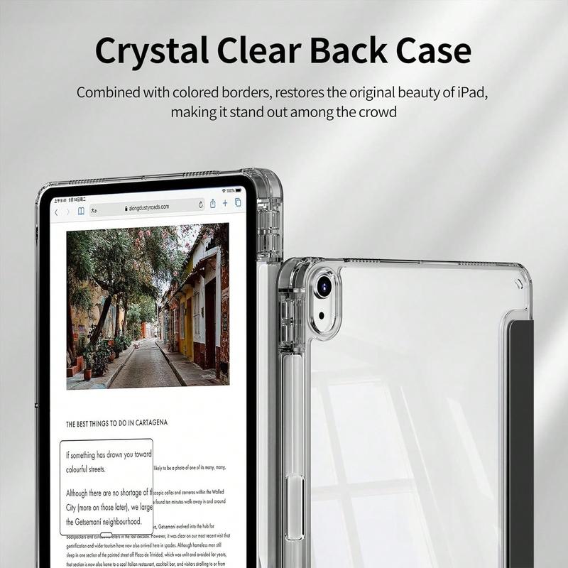 Black Premium Phone Case 1PC Tablet Protective Case Compatible with Ipad Soft Anti-Fall Protection, Ultra-Thin/Smart Stand/Auto-Wake Compatible with Ipad 9.7/10.2/10.9/11/12.9, 10th Gen, Air 11, Air4/5/6, and Galaxy A7/A8/A9+/S6/S7/S8/S9/S9FE/S10+