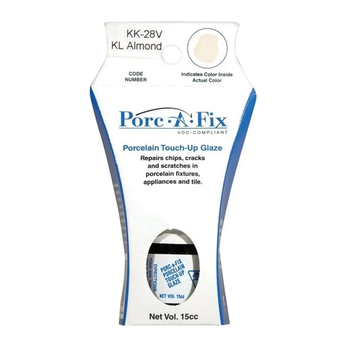 Fixture Fix 1517887 Porcelain Touch-up Paint Glaze - Kohler Almond, Suitable for Tiles