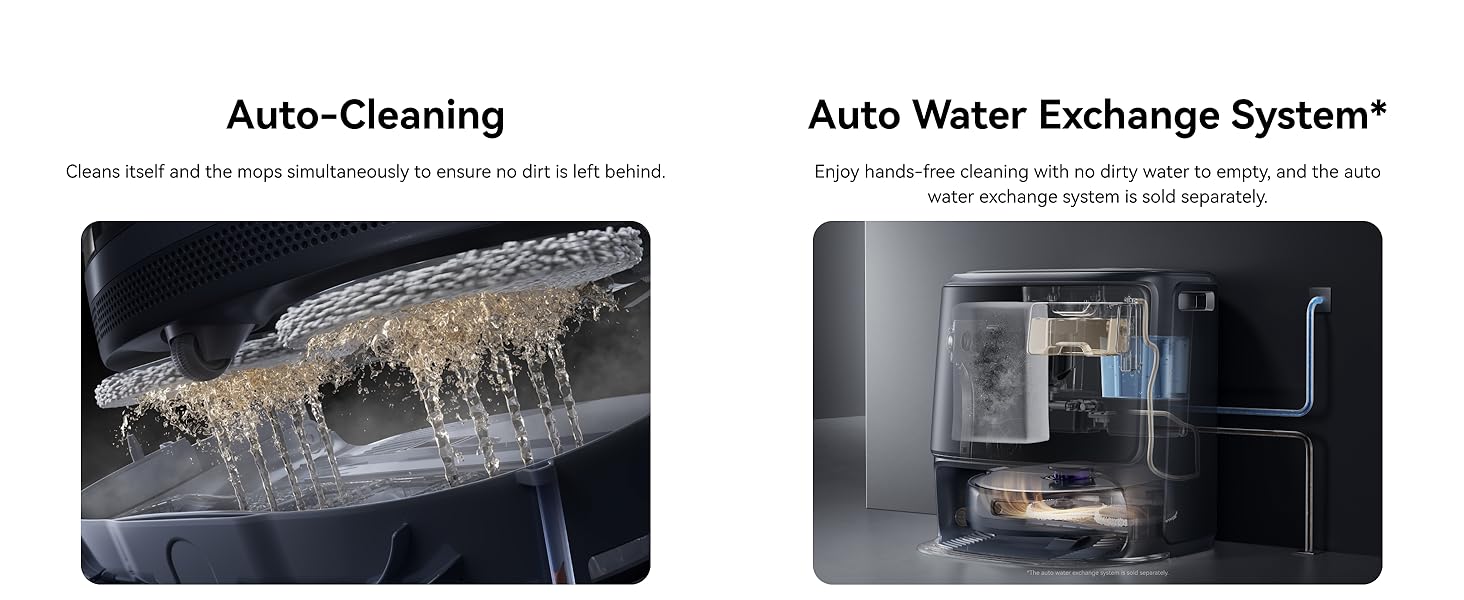 NARWAL Freo Z10 Ultra Robot Vacuum and Mop Combo, Dual RGB Cameras and Chips, AI Avoidance, 8N Corner to Edge Deep Cleaning, Dry-Wet Separation, 18000Pa, Hot Water Wash & Self-Emptying, Gray