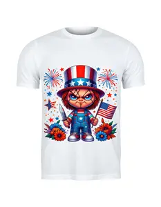 Stars, Stripes & Slashers – July 4th Chucky Tee