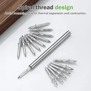 100 Counts Double Head Skirting Thread Seamless Nail, hangs shelves & decor without marks Sturdy Carbon Steel