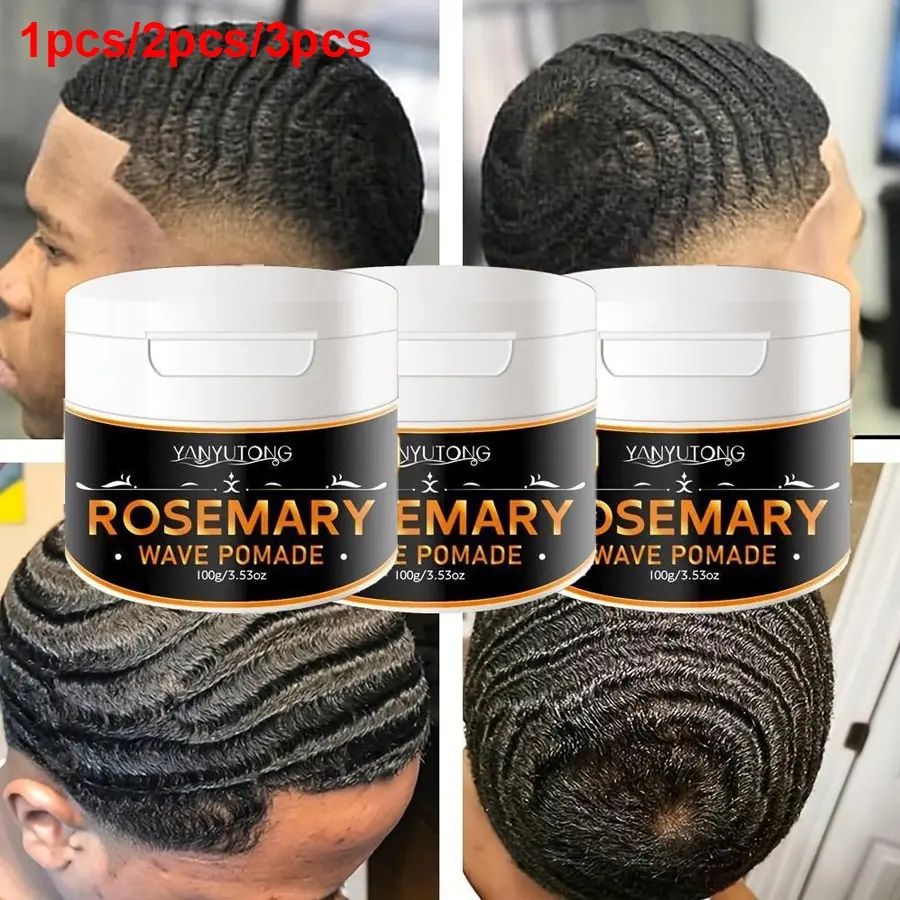 Men's Rosemary Avocado Wave Styling Cream, Haircare, Hair Styling Product, 360 Degree Precision Define Waves, Strong Hold Non-Stiffening, Moisturizing, Hydrating, Hydration & Smooth Finish