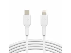 BELKIN CAA003bt1MWH White BOOST CHARGE USB-C Cable with Lightning Connector