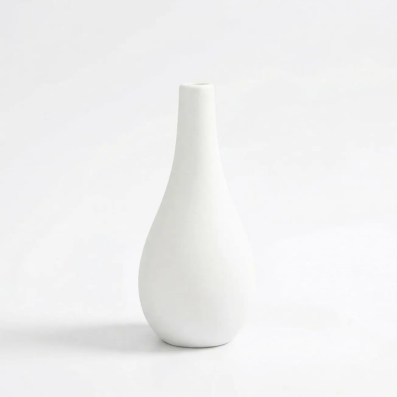 6.5Inch Ceramic Flower Teardrop Shaped.Vase for Bathroom, Shelf, Window Sill