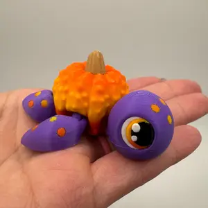 3D Printed Pumpkin Turtle – Fall Harvest Turtle