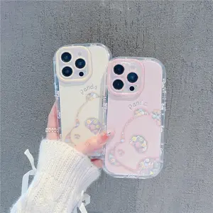 cute panda Phone Case for use with iphone 16 pro max 15 plus 14 pro 13/12 creative design phone cases for girlies aesthetic holographic kawaii phone case latest viral
