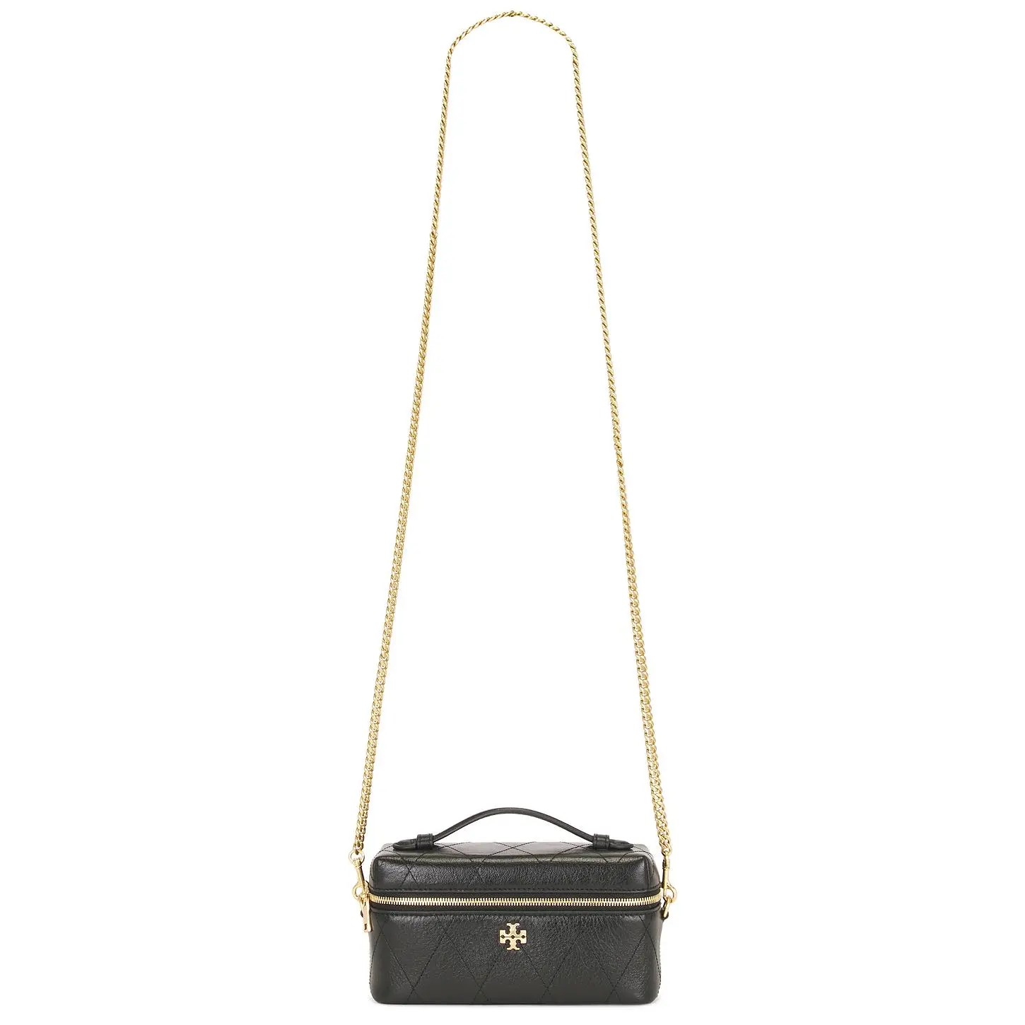 Tory Burch Quilted East / West Vanity Case in Black