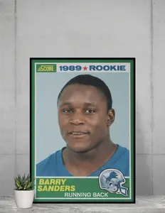 Score Barry Sanders 1989 Rookie 12x17 Poster Detroit Lions
