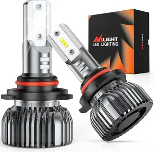 Nilight 9006/HB4 LED Headlight Bulbs E20 Series 50W 10000LM 6000K IP67 | 2 BULBS