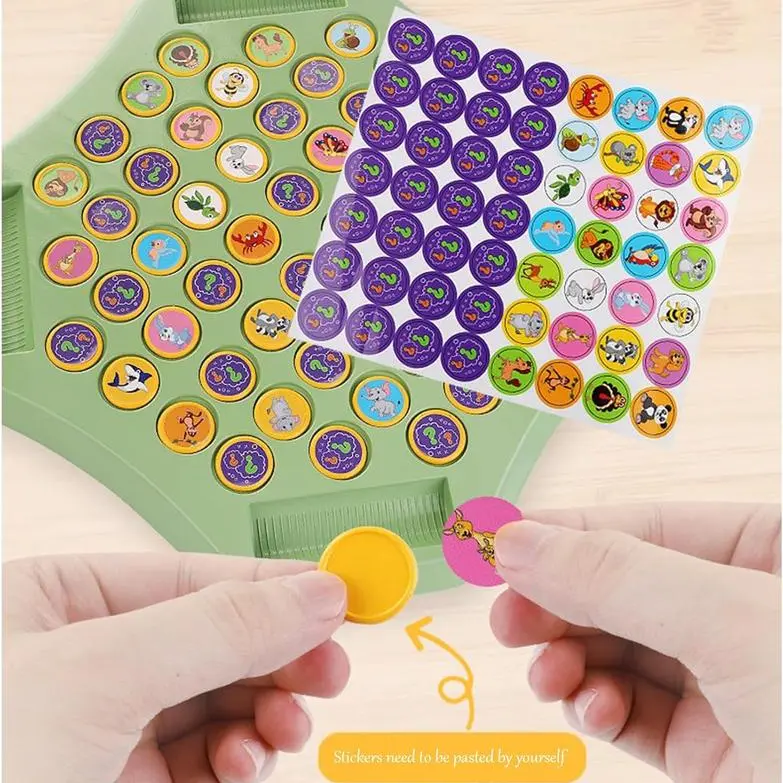 2-Player Memory Flip Chess Board Game Set, Compact Tabletop Game for Family Parties, Simple Play Brain Training Logic Toy - Improves Concentration, Boosts Observation