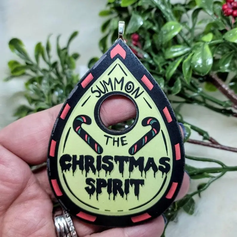 Creepy Christmas Acrylic Ornament / Summon the Christmas Spirit/ Goth Christmas Gift