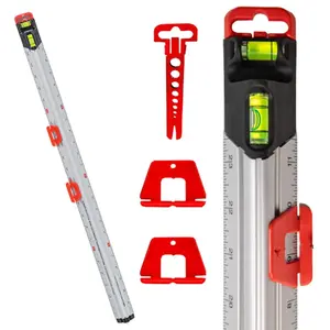 Ultimate Home Improvement Tool Set, Includes Level & Ruler, Sliding Markers & Tool Guide, Contains Nail Clips & Drill Bit Gauge