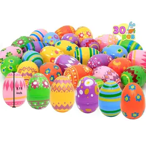 30Pcs/36Pcs 3.15in Printed Jumbo Plastic Easter Eggs For Easter Egg Hunt