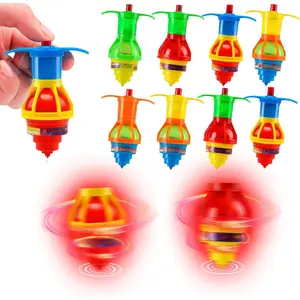 20PCS Light Up Spinning Tops LED Flashing Gyroscope Novelty Bulk Toys Party Favors 3.9in Size