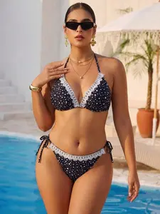 Plus Size Floral Bikini Set – High Waisted Tummy Control Sexy 2 Piece Swimsuit