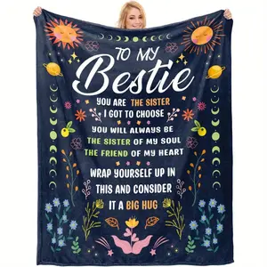 Bestie Gifts for Women, Bestie Birthday Gifts for Women, Bestie Best Friend Throw Blanket, Birthday Gifts for Woman Friendship, Best Friend, Soul Sister, BFF, Long Distance Gift Going Away, 280gsm