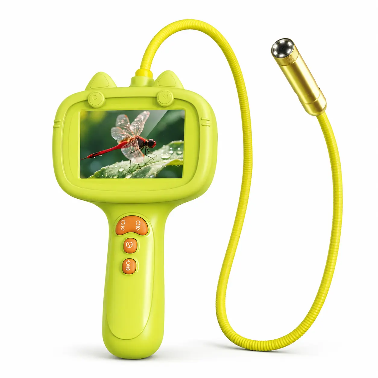 Kids Nature Explorer Camera Toy with 2.4-Inch Screen, 80cm Flexible Probe, 8 LED Lights, Photo & Video, IP67 Waterproof Probe, STEM Outdoor Discovery Toy for Ages 3+