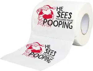 He Sees You When You're Pooping - Funny Christmas Toilet Paper Roll, Novelty Gift, Toilet Joke