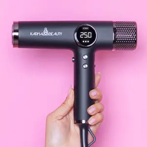 Karma Beauty IQ Professional Ionic Digital Blow Dryer with 3 Heat Speed Settings & Cool Blast Feature for Shiny Salon Hair