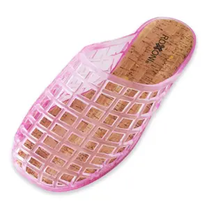 Roxoni Women’s Jelly Clog Sandals Breathable Mesh Slip On Lightweight Casual Summer Garden Beach Shoes