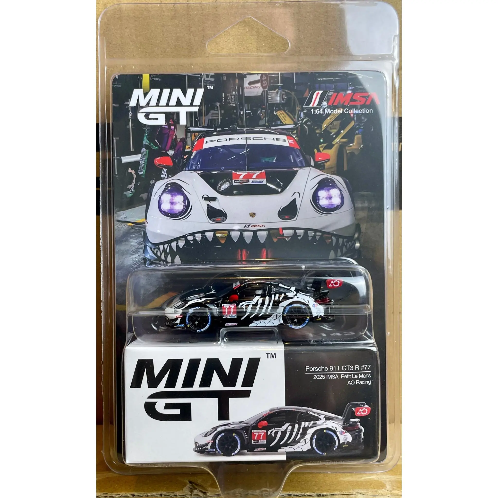Mini GT 1:64 Porsche 911 GT3 R #77 AO Racing IMSA 2025 - #1143