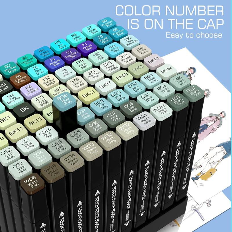 Double Ended Color Markers, Dual TIp Markers Set, Multicolor Marker Pen Set, Dual Tip Paint Markers for Coloring Drawing, Art and School Supplies