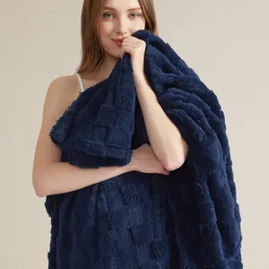 【Spring Glow Up】Bedsure Ultra Soft Cozy Microfiber Fleece Blanket for Couch Bed - Super Soft Plush Lambskin Blanket with Classic Plaid Pattern for Home Office Sofa Bed Room Accessories Travel Essentials