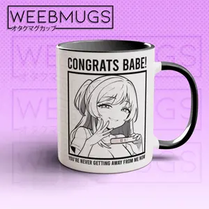 Congrats Babe Anime Mug, Funny Pregnancy Gift, Anime Coffee Mug, Funny Anime Mug, Anime Pregnancy meme, Anime Meme Mug, WeebMugs Glossy Ceramic Drinkware