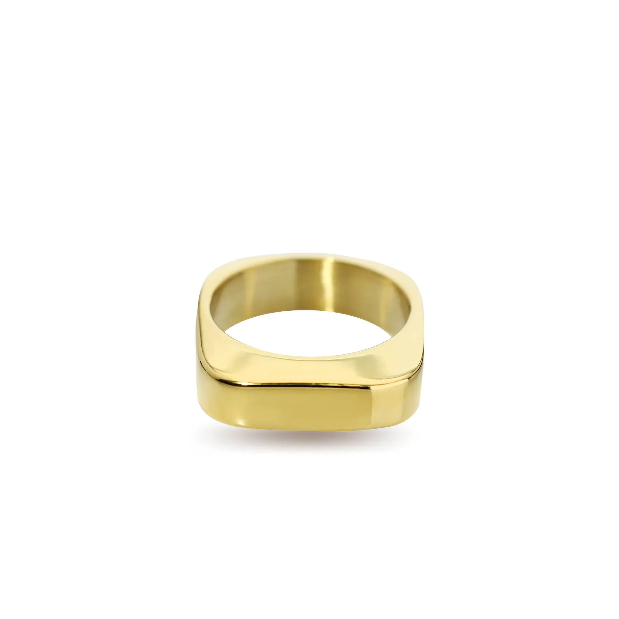 Stacking Gold Rectangle Ring, Premium Jewelry Accessory for Daily Wear, Stacking Gold Ring