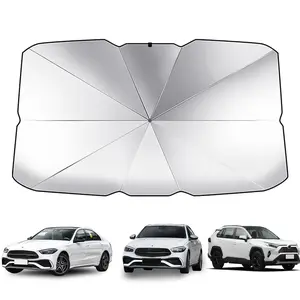 Car Windshield Sun Shade Umbrella, Foldable UV Heat Block with Reflective Aluminum Film, 3-Second Open, Privacy Protection, Universal Fit for Sedan SUV, Automotive Exterior Accessories for Men & Women, Car Stuff, Vehicle