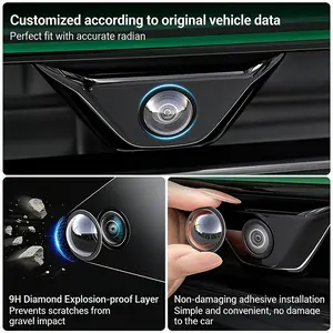 2pcs/6pcs Car Camera Protective Cover, HD Clear 360° Panoramic Front Rear Camera Shield, Dustproof Fogproof Bumper Camera Protector