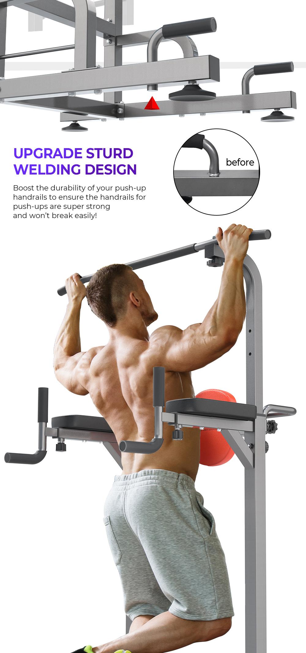 RelifeSports 2026 Power Tower Dip Station Pull-Up Push-Up Station Multi-Function Home Gym Strength Training Fitness Equipment 400LBS Workout Machine RelifeSports 2026 Power Tower Dip Station Pull-Up Push-Up Station Multi-Function Home Gym Strength Training Fitness Equipment 400LBS Workout Machine