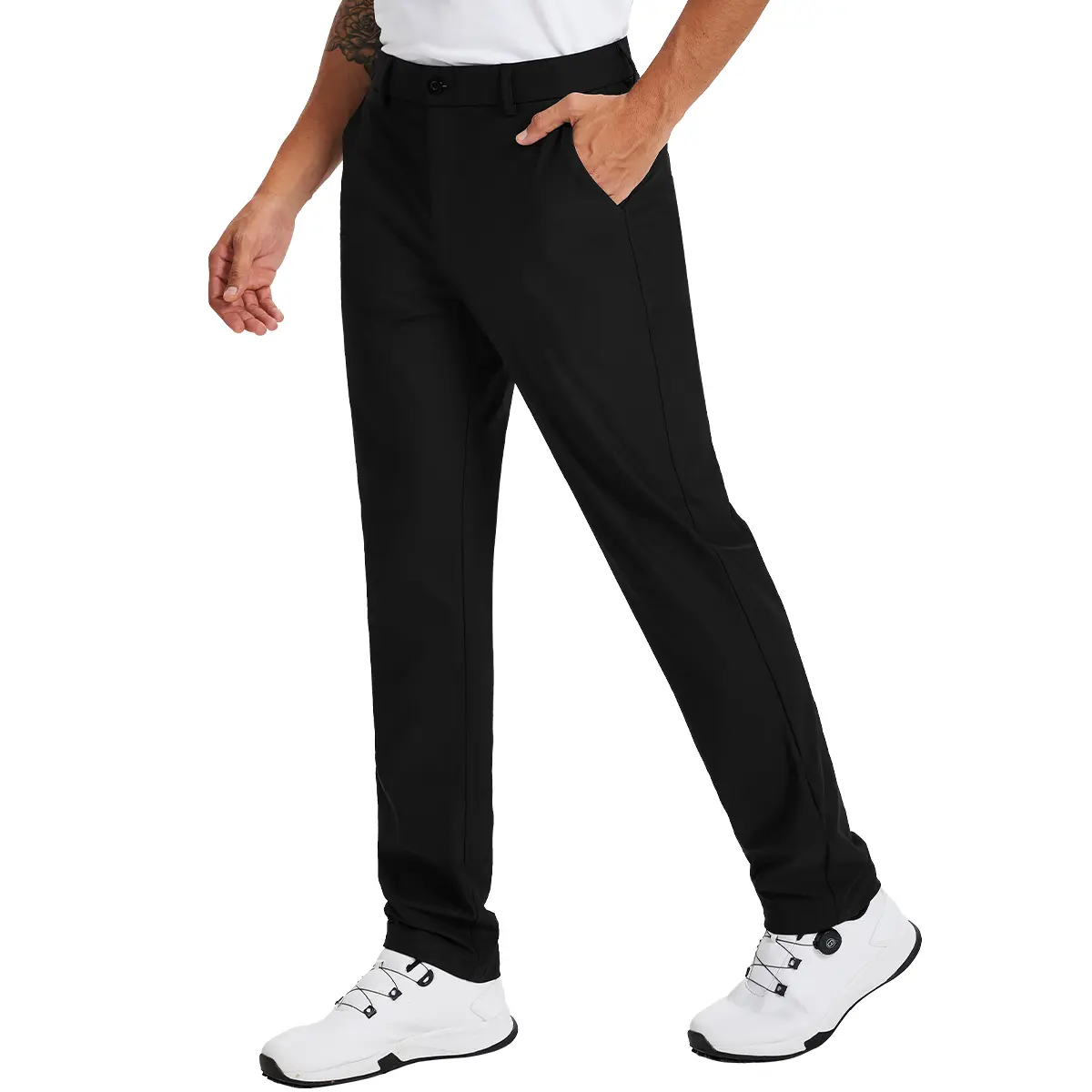 Mens Golf Pants Lightweight Quick Dry Anti-Slip Work Dress Pants 30"/32"/34" Stretch Casual Slacks with 4 Pockets