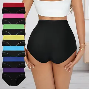 Plus Size High-Waist Cotton Panties – Soft Breathable Comfy Everyday Underwear for Women