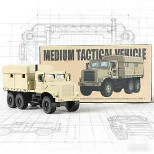 NUOTIE 1:64 Scale Alloy MTVR MK23 Medium Tactical Truck Model in Desert Yellow, Die-Cast Metal with Detailed Interior, Collector‘s Display Decor & Military Vehicle Replica, Diecast Collectible, Christmas & Birthday Gift for Men, Military Enthusiasts