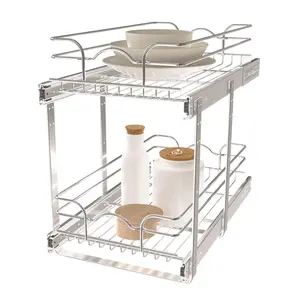 Rev-A-Shelf Kitchen Cabinet Pull Out Shelf Organizer, 12 x 22 In, 5WB2-1222CR-1
