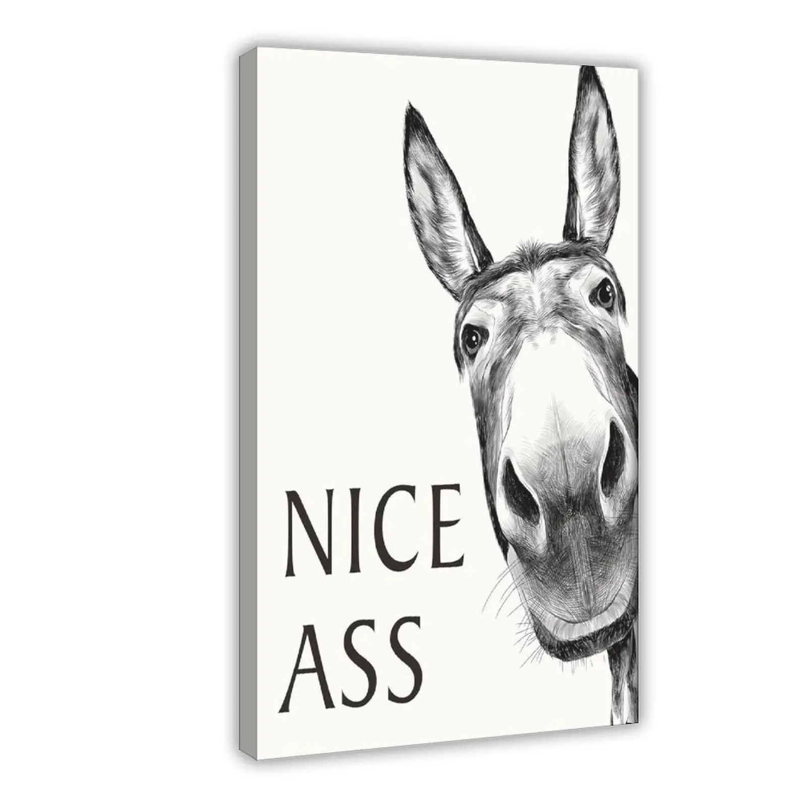 Bathroom Art Wall  Farmhouse Home  Vintage Funny Signs Donkey For Home  restaurant decor cheese heads