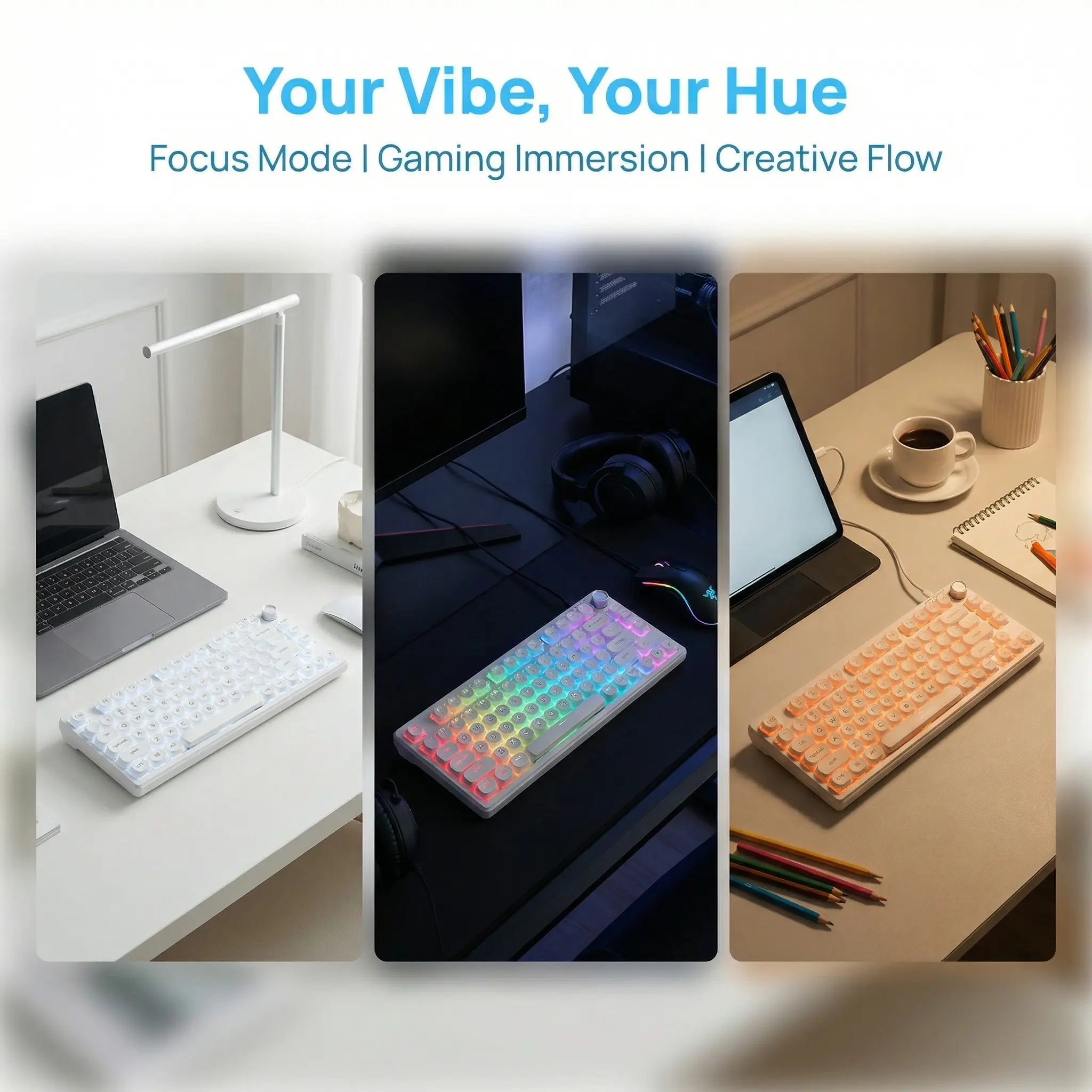 FURYCUBE IP75 75% Micro RGB Multi-Platform Keyboard with Media