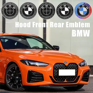 1Pcs 82MM 74MM Car Front Hood Emblem Rear Trunk Badge Logo For BMW E46 E36 E38 E39 E90 F30 F10 F20 G20 E87 E60 E53 E63 F01 F02 E83 X3 X5 X6 M M3 M4 Auto Accessories Vehicle Exterior Decoration Car Decals Automobile Decals