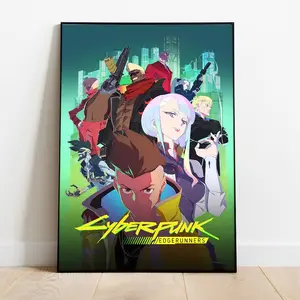 Cyberpunk Poster Edgerunners Poster, Wall Art & Home Decor, Anime Series Poster Gift -G2