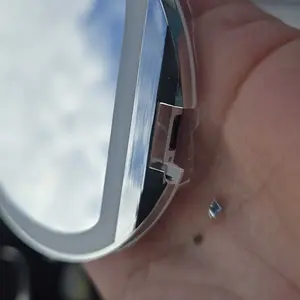 Product Review of Portable Foldable Makeup Mirror, 1 Count Glam Travel Makeup Mirror with LED Light, Compact Mirror for Women, Pocket Size Makeup Tools, Travel Hand Mirror from s**