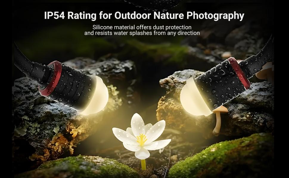 NEEWER BASICS ML01 LED Macro Photography Light, 4W Continuous Mini Light with Flexible Gooseneck, 5 Colors & 5 Brightness Levels, 1830Lux, CRI95, Gobo Projection Lens, Rechargeable for Close Up Shooting